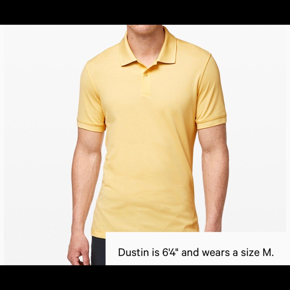 LULULEMON Tech Pique Men's Polo XL yellow
